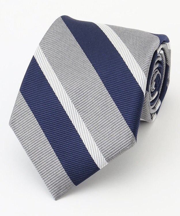 J.PRESS MEN 【STRUCTURE MIX COLLECTION】レジメンタル  ネクタイ ライトグレー系2