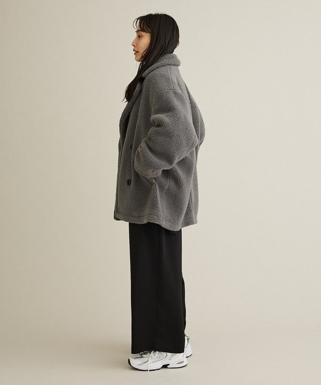 CRAFT STANDARD BOUTIQUE ダブルボアミディコート Gray