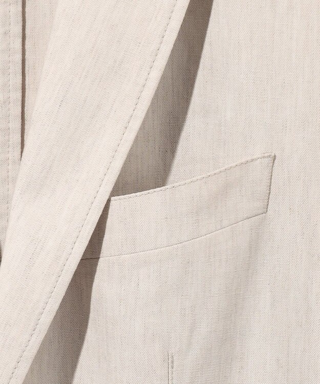 JOSEPH ABBOUD 【清涼/ストレッチ】ストレッチリネンシャンブレー ジャケット アイボリー系