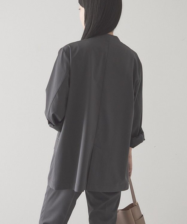 AMERICAN HOLIC 【予約】【マルチ機能】ノーカラージャケット Chacoal Gray