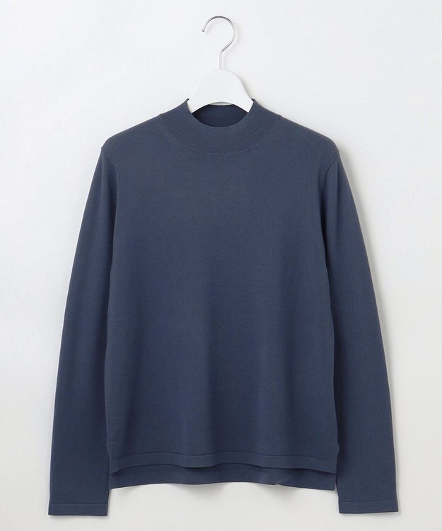 J.PRESS LADIES L 【洗える】PRINCE ハイネック ニット ブルーグレー系