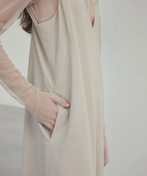 BEIGE， 【Oggi ６月号掲載】OREGANO / サマーウールキャミソールドレス Taupe