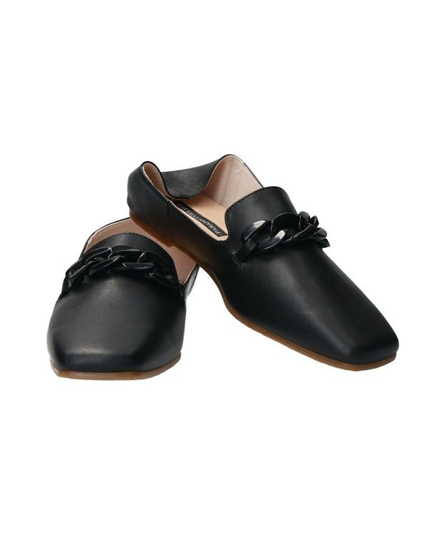 Bridget Birkin 【PARADIS COULEUR】スクエアトウプラチェーンシューズ ブラック