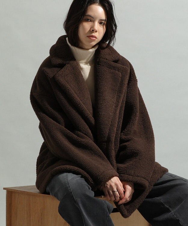 CRAFT STANDARD BOUTIQUE ダブルボアミディコート Brown