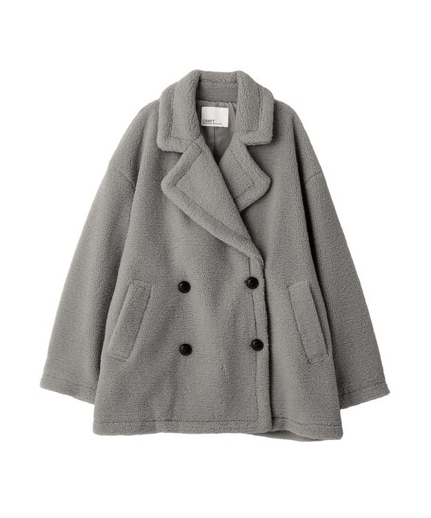 CRAFT STANDARD BOUTIQUE ダブルボアミディコート Gray