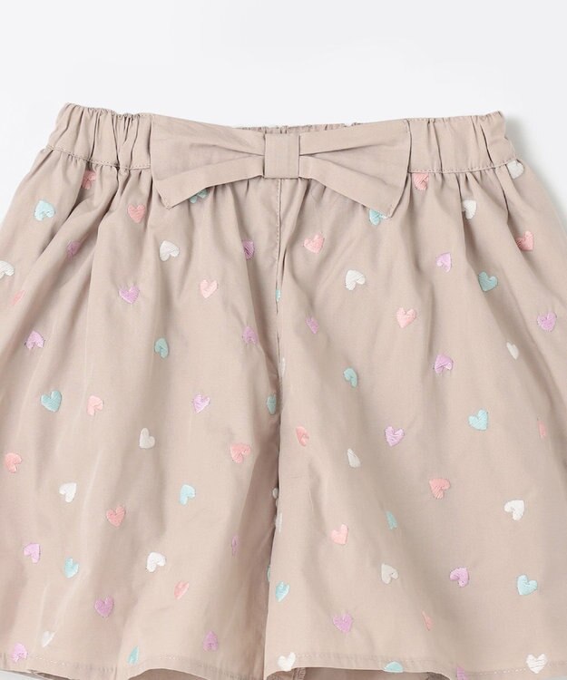 ANY KIDS 刺繍 キュロット ベージュ×ハート