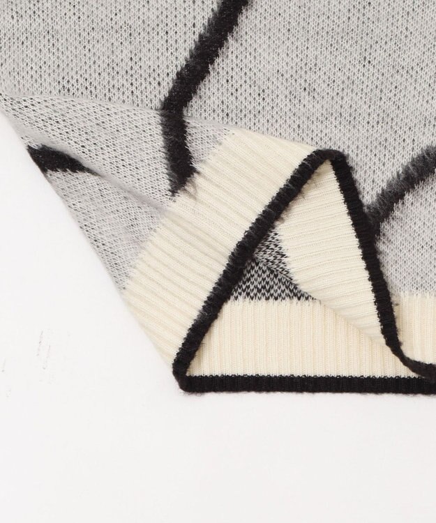 WEGO 【25年秋冬新作】ニュアンスライン配色プルオーバー オフホワイト