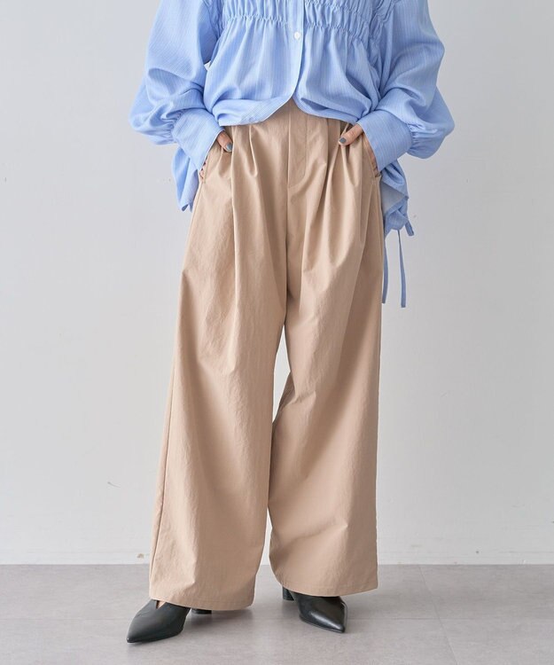 Green Parks ツータックイージーパンツ Beige