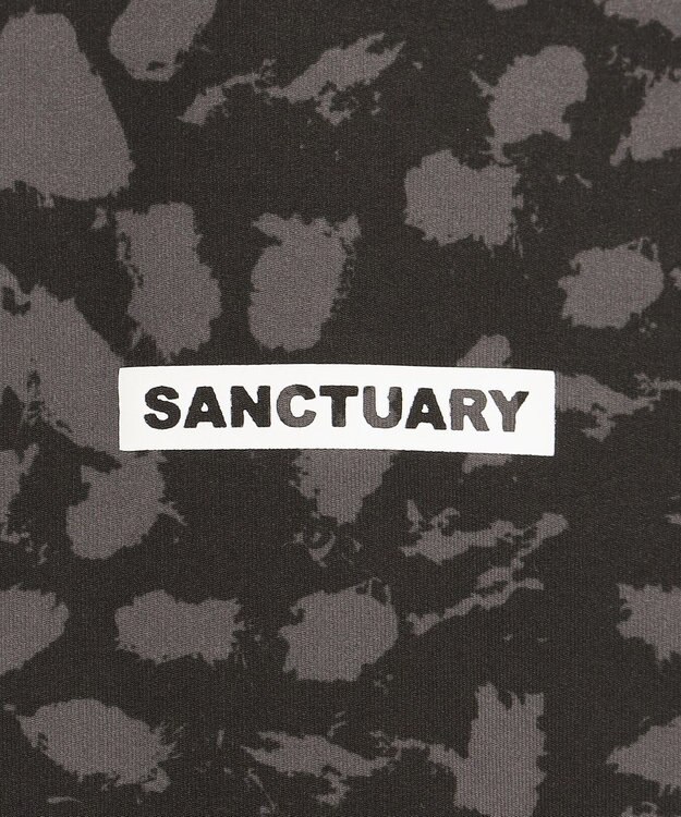 PW CIRCULUS 【WOMEN】【ストレッチ/UVケア】アニマルプリント ロゴ モックネック シャツ ブラック系5