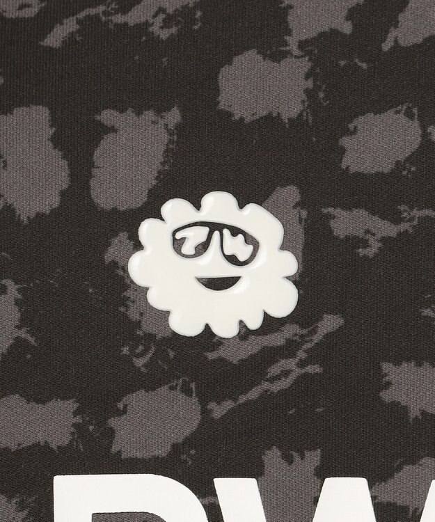 PW CIRCULUS 【WOMEN】【ストレッチ/UVケア】アニマルプリント ロゴ モックネック シャツ ブラック系5