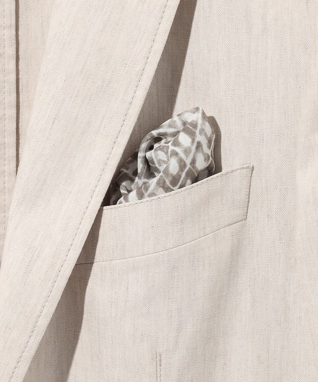 JOSEPH ABBOUD 【キングサイズ・清涼/ストレッチ】ストレッチリネンシャンブレー ジャケット アイボリー系