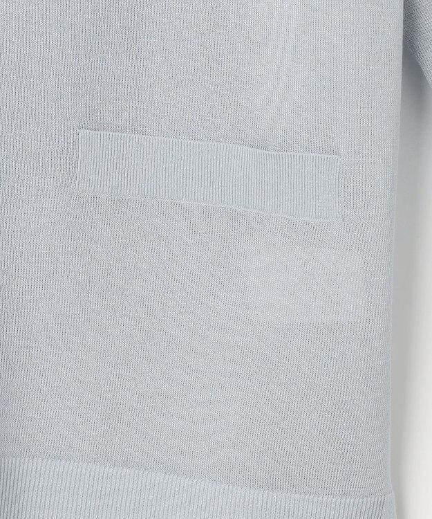 J.PRESS LADIES Vis/Pe スパーク ニット カーディガン グレイッシュブルー系