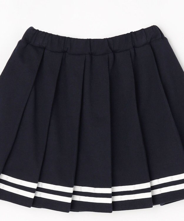 ANY KIDS 【洗濯機可能/吸汗速乾】ドライタッチ プリーツスカパン ネイビー