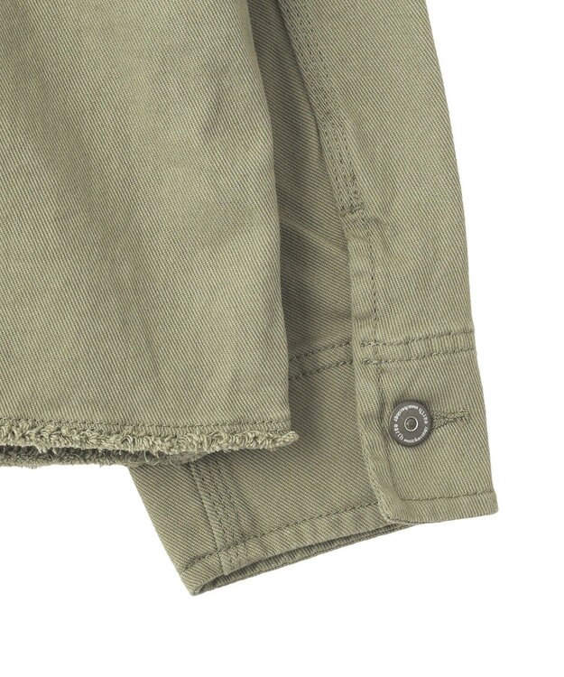 earth music&ecology 【綿100％】ノーカラーカバーオール Light Green