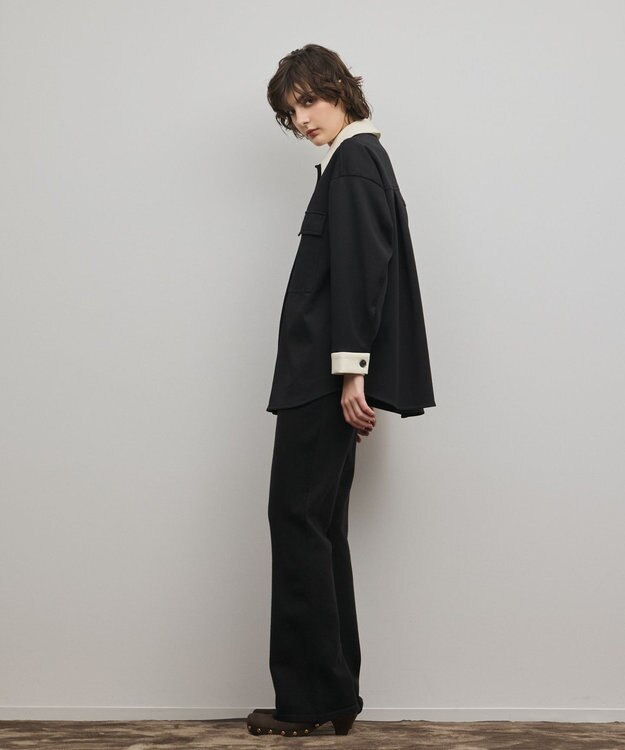 GRACE CONTINENTAL スウェットライクニットパンツ ブラック