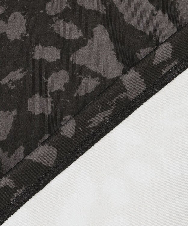 PW CIRCULUS 【WOMEN】【ストレッチ/UVケア】アニマルプリント ロゴ モックネック シャツ ブラック系5