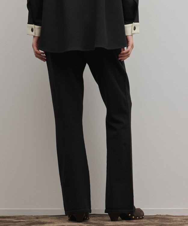 GRACE CONTINENTAL スウェットライクニットパンツ ブラック