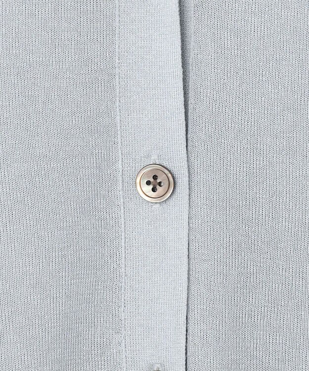 J.PRESS LADIES Vis/Pe スパーク ニット カーディガン グレイッシュブルー系