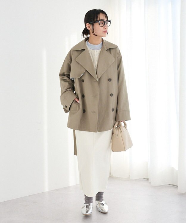 CRAFT STANDARD BOUTIQUE ワイドカフスミディトレンチコート Khaki