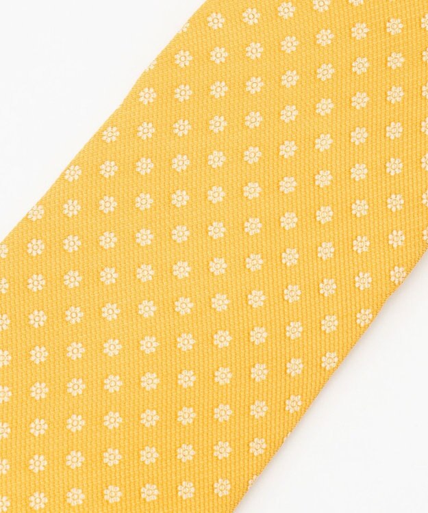 J.PRESS MEN 小紋柄ハンドプリントネクタイ ライトイエロー系5