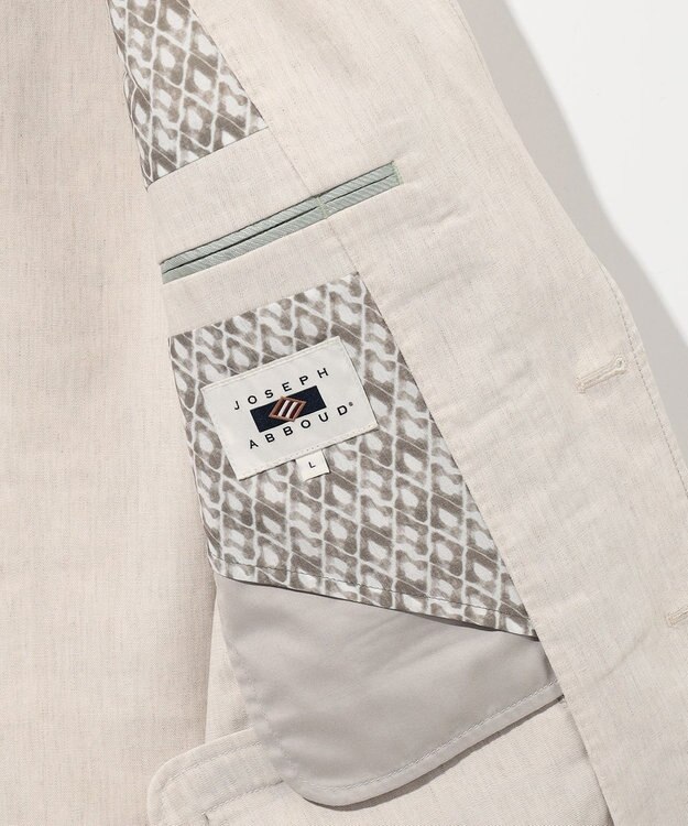 JOSEPH ABBOUD 【清涼/ストレッチ】ストレッチリネンシャンブレー ジャケット アイボリー系