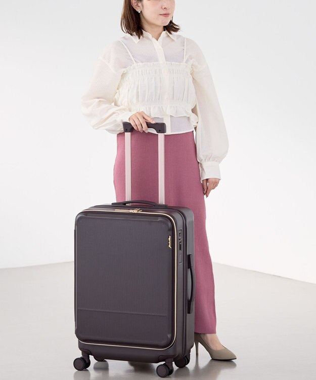 ACE BAGS & LUGGAGE Jewelna Rose エルダートローリー ボトルホルダー付 51~63L 05402 ジュエルナローズ cs ブラウン