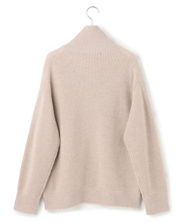 23区 S 【洗える】カシミヤブレンド ジップアップ ニットブルゾン ベージュ系