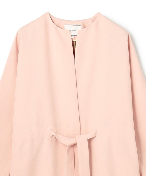 BEIGE， PORDIC / ドロスト付きロングスプリングコート Nude