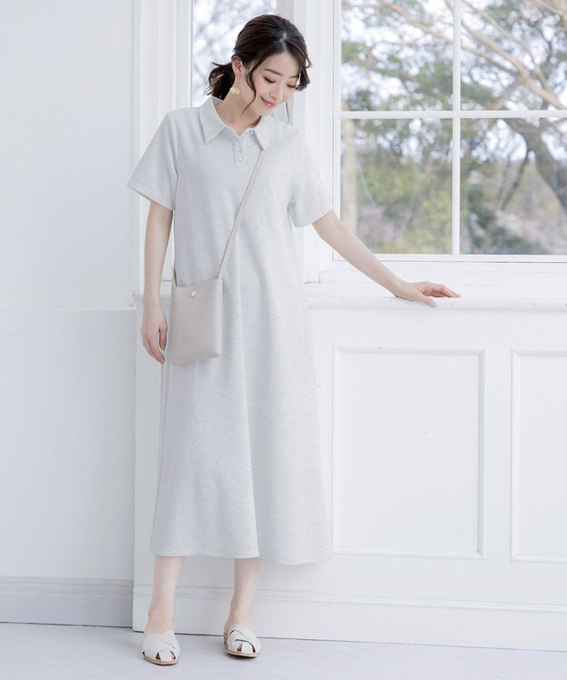 Tiaclasse 【洗える】ポロシャツワンピース エクリュ
