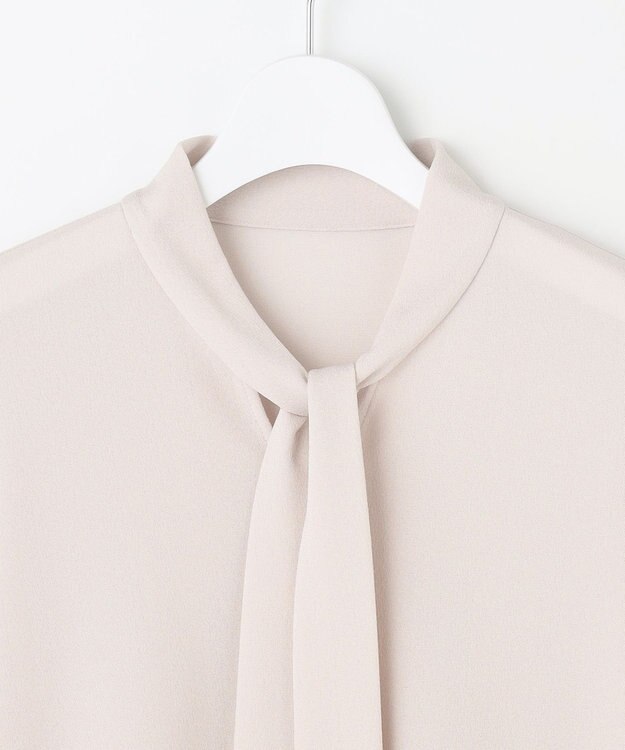 自由区 S 【洗える】アムンゼンジャージー ブラウス ベージュ