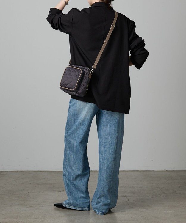 russet 【2025AW新作】キルティングスクエアショルダーバッグ(SF-257) Charcoal