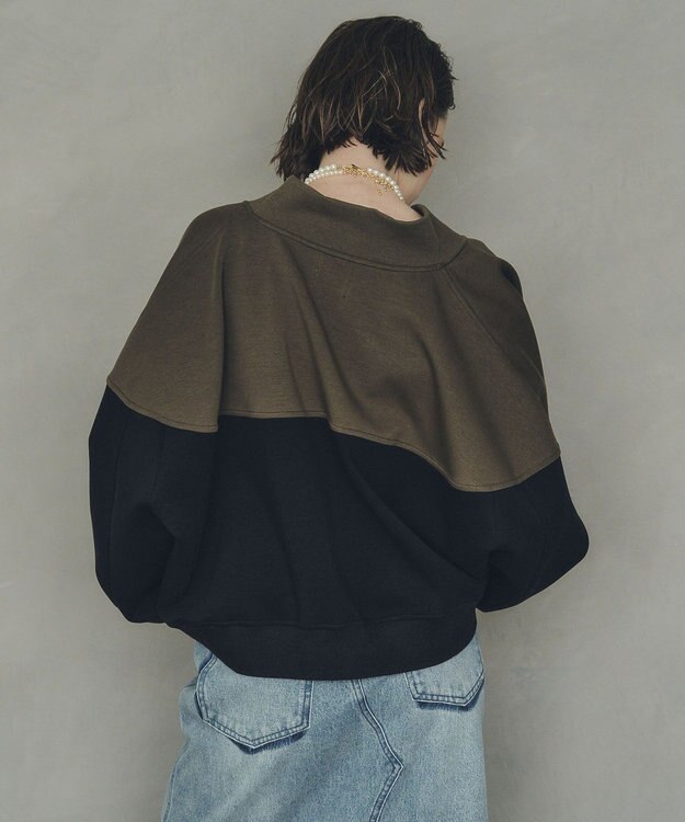 YECCA VECCA 【上下着用可能】2wayインバーテッドライトブルゾン Khaki