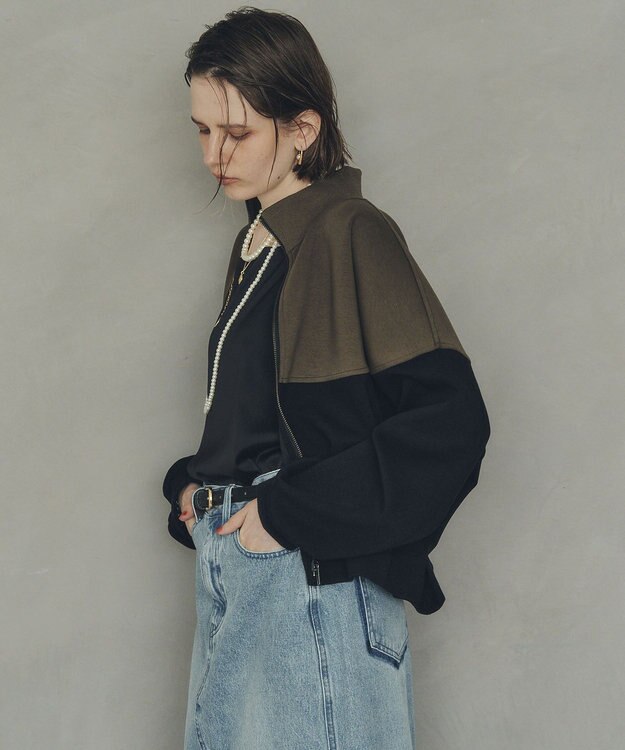 YECCA VECCA 【上下着用可能】2wayインバーテッドライトブルゾン Khaki