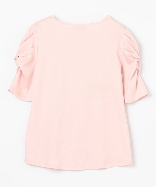 ANY シルケットスムース ツイストタックスリーブトップス ピンク