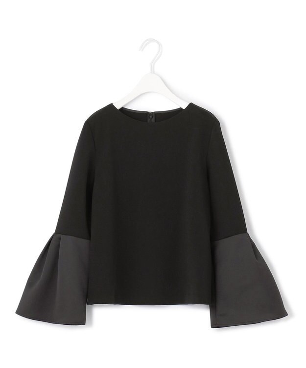 ICB L 【洗える】ミリオーネダンボールニットブラウス ブラック系