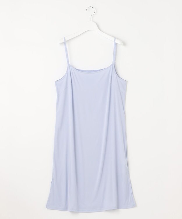 自由区 L 【洗える】ジオメトリックエンブロイダリーシャツ ワンピース ダルブルー系