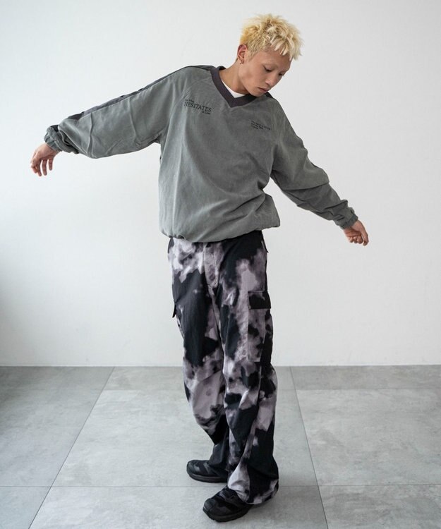 WEGO ミリタリーVネックラインプルオーバー カーキ