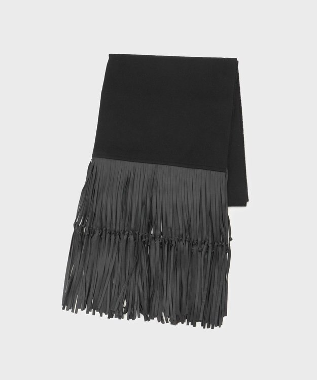 GRACE CONTINENTAL フリンジストール ブラック