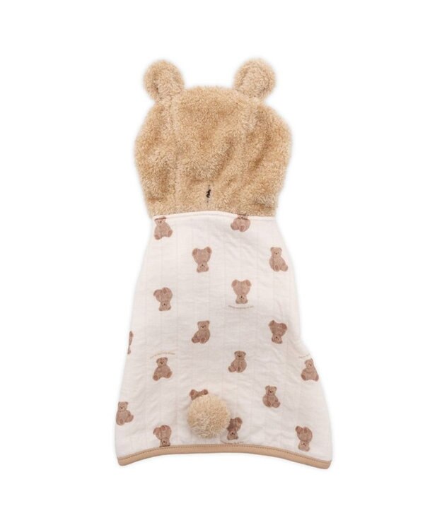 PET PARADISE ペットパラダイス くまちゃん ふわりとキルト ポンチョ 小型犬 ホワイト×ブラウン