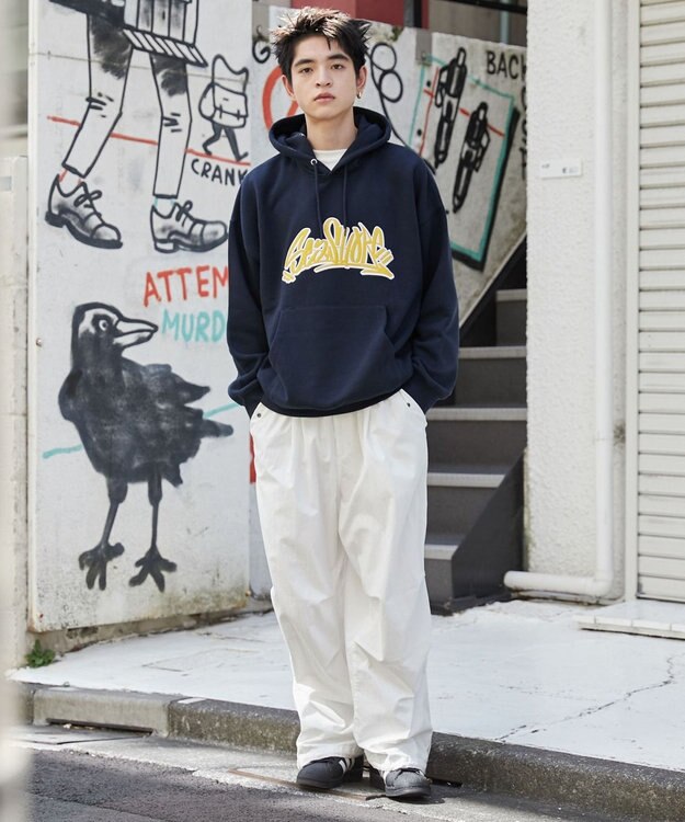 WEGO ワッペンロゴパーカー ネイビー