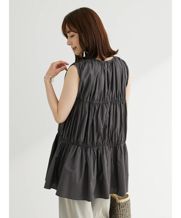 Green Parks ・ＥＬＥＮＣＡＲＥ　ＤＵＥ　ティアードノースリチュニック Charcoal Gray