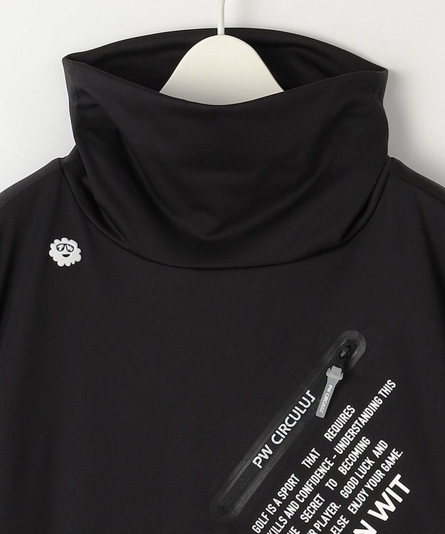 PW CIRCULUS 【防風/防寒】【MEN】オフタートルロングスリーブカットソー ブラック系