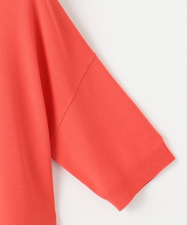 自由区 L 【接触冷感・UVカット】クレープストレッチプルオーバー ニットⅡ [新色]マンダリン