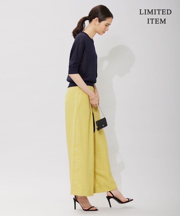 ICB 【WEB限定】 Slub タックパンツ イエロー系