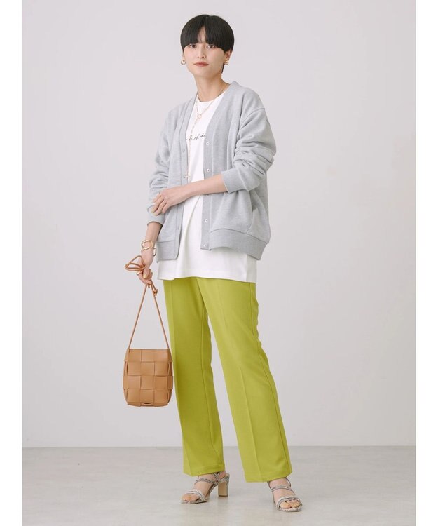 AMERICAN HOLIC 裏毛Ｖネックカーディガン Light Gray Mixture