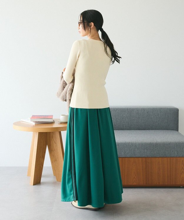 CRAFT STANDARD BOUTIQUE 洗える/とてもちクルーネックリブニットプルオーバー Ivory