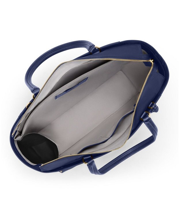 TUMI VOYAGEUR 「ヴァレッタ」ラージ・トート インディゴ/ライト ゴールド