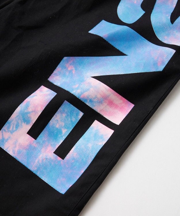 OP／FILA 【SEVEN2】バックブリント ロゴデザインハーフパンツ ブラック