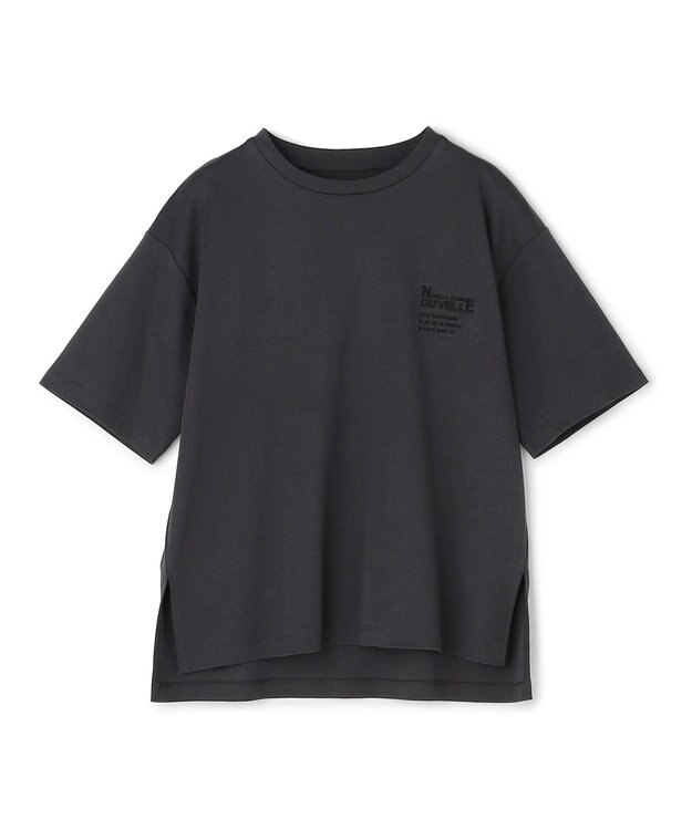UNFILO BEAUTY FORM-T cotton ロゴ ハーフスリーブ Tシャツ チャコール