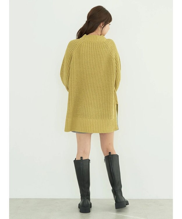 earth music&ecology マットモール片畦チュニック Yellow